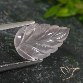 Quarzo rosa rosa fenicottero naturale da 2.33 ct, Taglio a fiore, Trasparente