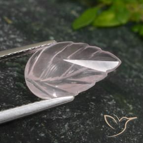 Quarzo rosa rosa fenicottero naturale da 2.33 ct, Taglio a fiore, Trasparente