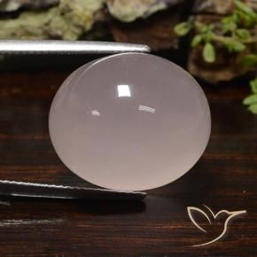 Quarzo rosa Rosa chiaro naturale da 31.95 ct, Ovale, Traslucido