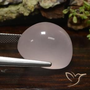 Quarzo rosa Rosa chiaro naturale da 31.95 ct, Ovale, Traslucido