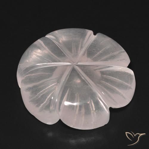 Quarzo rosa rosa fenicottero naturale da 15.54 ct, Taglio a fiore, Trasparente