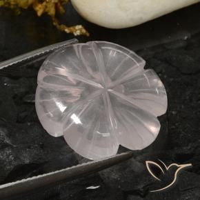 Quarzo rosa Bianco naturale da 17.37 ct, Taglio a fiore, Trasparente