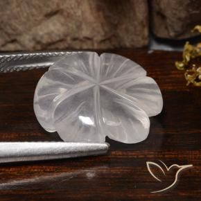 Quarzo rosa Bianco naturale da 10.15 ct, Taglio a fiore, Trasparente