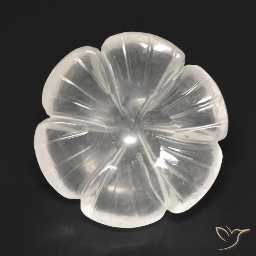 10.91ct Naturale Rosa Molto Chiaro Quarzo rosa, Taglio a fiore, Trasparente