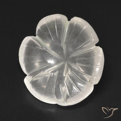 Quarzo rosa Rosa Molto Chiaro naturale da 10.91 ct, Taglio a fiore, Trasparente