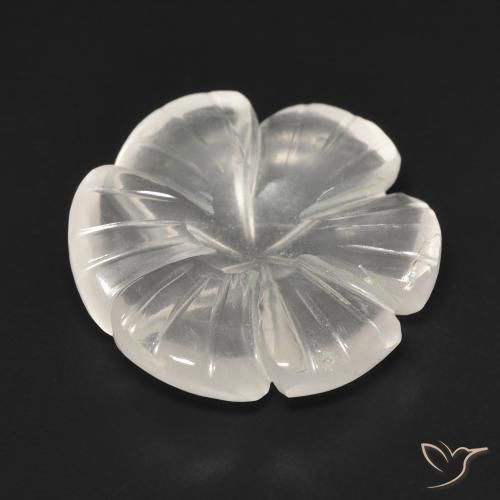 Quarzo rosa Rosa Molto Chiaro naturale da 10.91 ct, Taglio a fiore, Trasparente