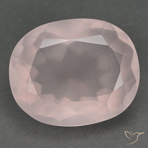 14.00ct Naturale Rosa chiaro Quarzo rosa, Ovale, Trasparente
