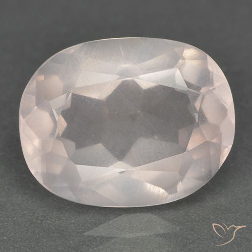 6.35ct Naturale Rosa medio-chiaro Quarzo rosa, Ovale, Trasparente