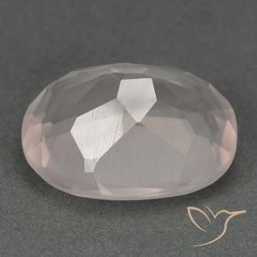 Quarzo rosa Rosa medio-chiaro naturale da 6.35 ct, Ovale, Trasparente