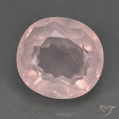 11.37ct Naturale Rosa medio Quarzo rosa, Ovale, Trasparente