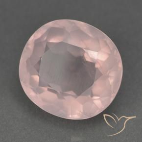 Quarzo rosa Rosa medio naturale da 11.37 ct, Ovale, Trasparente
