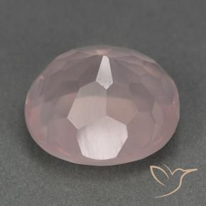 Quarzo rosa Rosa medio naturale da 11.37 ct, Ovale, Trasparente