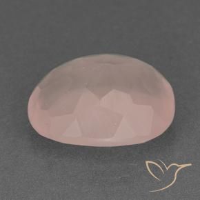 Quarzo rosa Rosa salmone naturale da 10.02 ct, Ovale, Trasparente