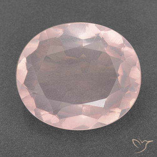13.18ct Naturale Rosa rosa Quarzo rosa, Ovale, Trasparente