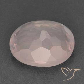 Quarzo rosa Rosa rosa naturale da 13.18 ct, Ovale, Trasparente