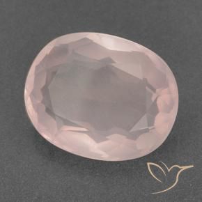 Quarzo rosa Rosa corallo naturale da 11.99 ct, Ovale, Trasparente