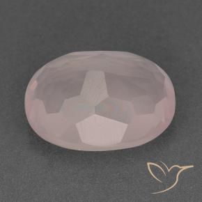 Quarzo rosa Rosa corallo naturale da 11.99 ct, Ovale, Trasparente