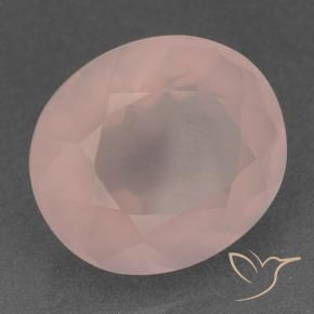 Quarzo rosa Rosa cipria naturale da 22.09 ct, Ovale, Trasparente