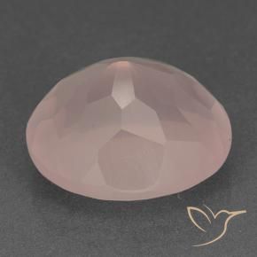 Quarzo rosa Rosa cipria naturale da 22.09 ct, Ovale, Trasparente