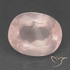 Quarzo rosa Rosa chiaro naturale da 15.81 ct, Ovale, Trasparente