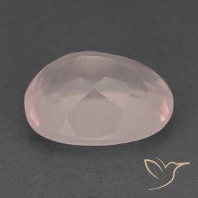 Quarzo rosa Rosa chiaro naturale da 15.81 ct, Ovale, Trasparente