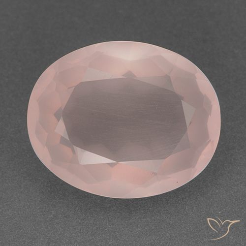 18.51ct Naturale Rosa Corallo Chiaro Quarzo rosa, Ovale, Trasparente