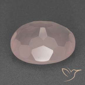 Quarzo rosa Rosa Corallo Chiaro naturale da 18.51 ct, Ovale, Trasparente
