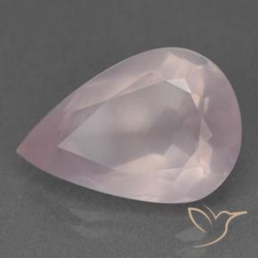 Quarzo rosa Rosa chiaro naturale da 10.26 ct, Forma a pera, Trasparente