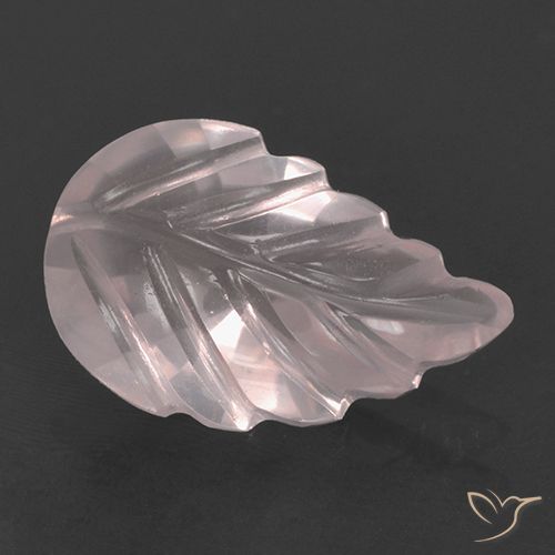 2.62ct Naturale Rosa Corallo Chiaro Quarzo rosa, Taglio a fiore, Trasparente