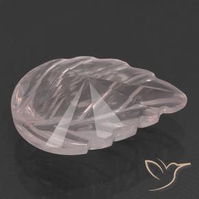 Quarzo rosa Rosa Corallo Chiaro naturale da 2.62 ct, Taglio a fiore, Trasparente