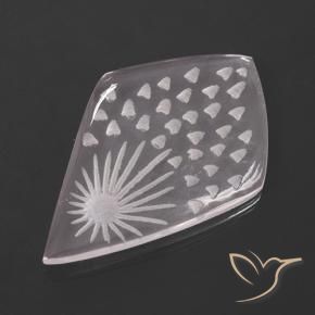 Quarzo rosa Incolore naturale da 18.46 ct, Taglio a fantasia, Trasparente