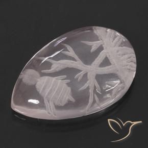 Quarzo rosa Rosa chiaro naturale da 10.10 ct, Forma a pera, Trasparente