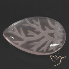 Quarzo rosa Rosa Corallo Chiaro naturale da 9.58 ct, Forma a pera, Trasparente