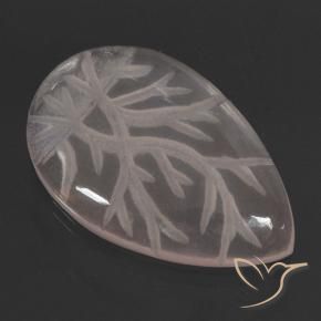 Quarzo rosa Rosa Corallo Chiaro naturale da 9.58 ct, Forma a pera, Trasparente