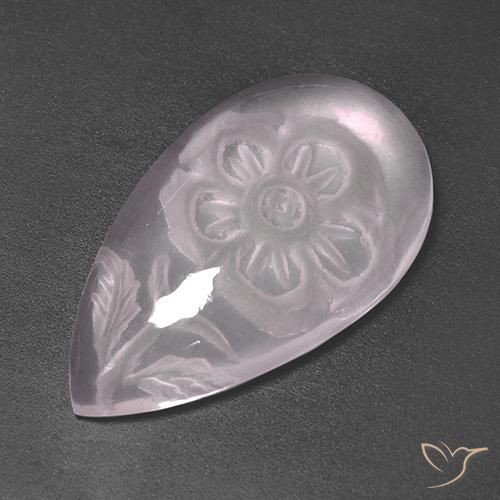 13.62ct Naturale Rosa Molto Chiaro Quarzo rosa, Forma a pera, Trasparente