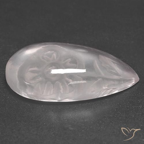 Quarzo rosa Rosa Molto Chiaro naturale da 13.62 ct, Forma a pera, Trasparente