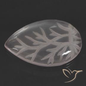 Quarzo rosa Incolore naturale da 10.17 ct, Forma a pera, Trasparente