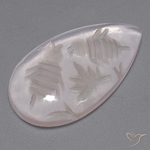 Quarzo rosa Bianco naturale da 6.13 ct, Forma a pera, Trasparente