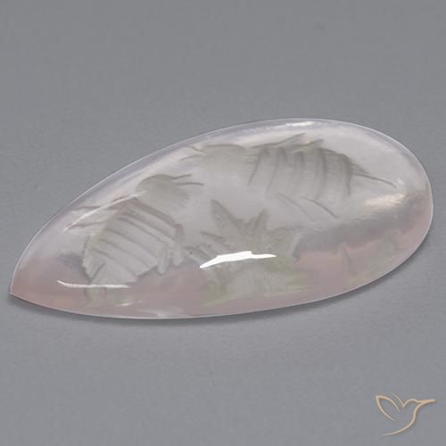 Quarzo rosa Bianco naturale da 6.13 ct, Forma a pera, Trasparente