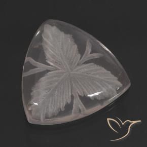 Quarzo rosa Incolore naturale da 10.38 ct, Taglio trillion, Trasparente