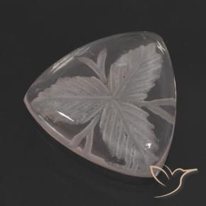 Quarzo rosa Incolore naturale da 10.38 ct, Taglio trillion, Trasparente