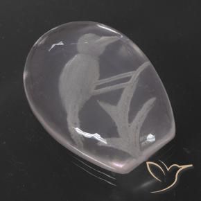 Quarzo rosa Rosa Molto Chiaro naturale da 11.18 ct, Taglio a fantasia, Trasparente