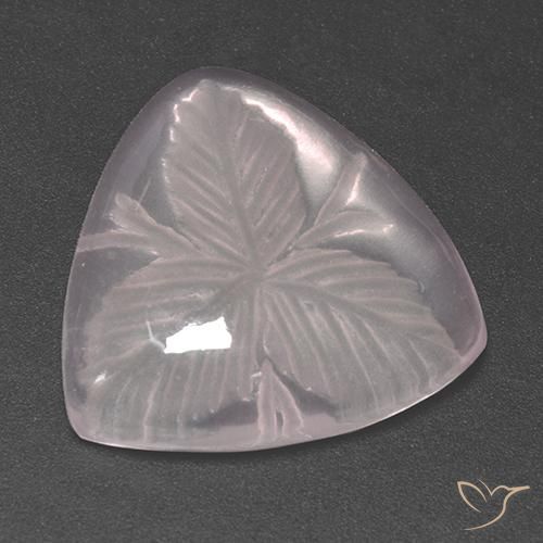 Quarzo rosa Rosa chiaro naturale da 10.46 ct, Taglio trillion, Trasparente