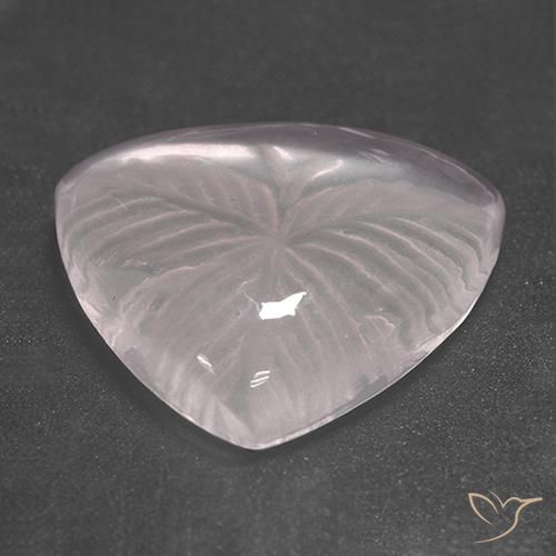 Quarzo rosa Rosa chiaro naturale da 10.46 ct, Taglio trillion, Trasparente