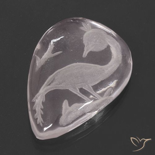 9.73ct Naturale Rosa chiaro Quarzo rosa, Forma a pera, Trasparente
