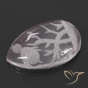 Quarzo rosa Incolore naturale da 9.26 ct, Forma a pera, Trasparente