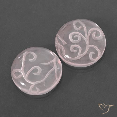 Gemme di Quarzo rosa Rosa chiaro naturale da 18.75 ct, Rotondo, Trasparente