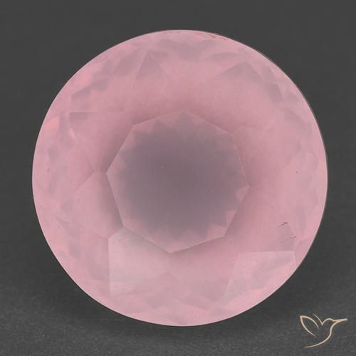 Quarzo rosa Rosa medio naturale da 11.73 ct, Rotondo, Traslucido