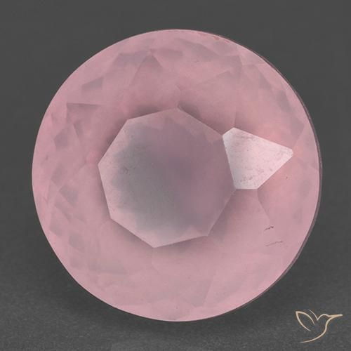 Quarzo rosa Rosa medio naturale da 11.73 ct, Rotondo, Traslucido