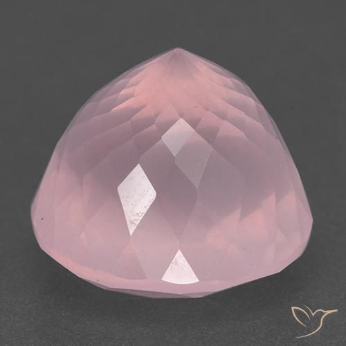 Quarzo rosa Rosa medio naturale da 11.73 ct, Rotondo, Traslucido